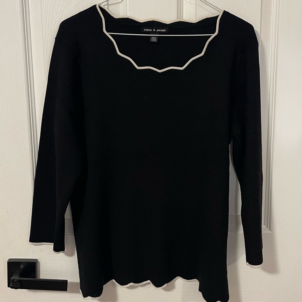 Black Top with White Trim